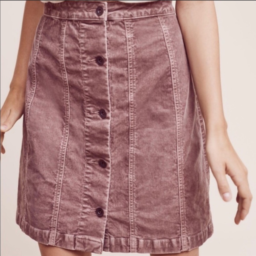 Anthropologie Corduroy Skirt